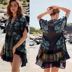 Free People Bohemian Plaid Floral Patchwork Printed Agnes Tunic Dress Medium Photo 2