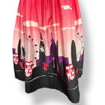 Collectif x ModCloth Candice London Border Print Fit and Flare Retro Dress Small Red Photo 2