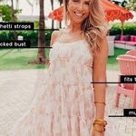 NWT Buddy Love Pastel Pink Gold Baby Doll Ruffle Mini Dress Size Small Photo 1