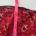 Natural Life  Claire Velvet floral Mini Dress V-Neck Cranberry Floral Sz L Photo 7
