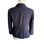Ann Taylor  Women's Peplum Blazer Size 10 Blue Snap Closure Jacket Photo 1