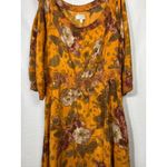 Moulinette Soeurs ‎ Cara Cara Silk Smocked Cold Shoulder Midi Dress Sz 6 Floral Photo 4