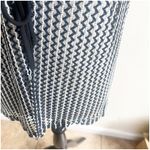 New Ruby Y2K Tie Front Open Vest Size Large Textured Sheer Pattern Black White Photo 8