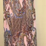 LOVE, FIRE STRAPLESS PINK PAISLEY MAXI DRESS ELASTIC TOP PEEP HOLE ON BACK CUTE Photo 3