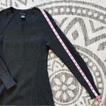 Club Monaco Chichi Textured Knit Long Sleeve Mini Dress in Dark Charcoal Gray XS Photo 4