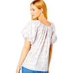 Levi's NEW Top Puff Short Sleeve Floral Blouse Womens Size XL Retail $50 Photo 1