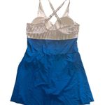Blooming Jelly NWT-BLOOMING HELLY-BLUE AND WHITE SWIMDRESS-SIZE 3X Gorgeous swim dress, blue fine striped top with a gorgeous blue skirt, tummy control, padded top, adjustable straps, brand new with tags, please see pictures for measurements Photo 6