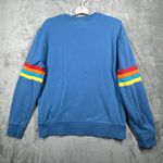 Disneyland Sweatshirt Rainbow Stripe Pride Hoodie Womens Small Cozy Loungewear Photo 2