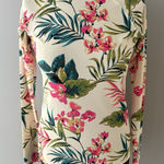 Billabong Rashguard Swim Shirt Size Large Cream Floral UPF 50 Long Sleeve NEWO Photo 0