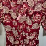 Maniju Elegant Red Floral Lace Dress Photo 5