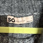 SO  Charcoal Heather Mock Neck Pullover Sweater Sz L NWT Photo 4