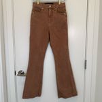 Veronica Beard  High Rise Carson Ankle Flare Brown Jeans Photo 3