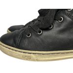 UGG Womens  Shoes Croft Fur Boot High Top Lace Up Sneakers Black Leather Size 5.5 Photo 1