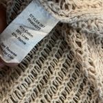 CAbi  Cardigan Women Medium Linen Loose Knit Open Front Tan Beach Drape Lagenlook Photo 3