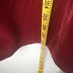 Coldwater Creek  Velvet Button Up Red Western Boho Lagenlook Cranberry Blouse L Photo 5