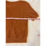 Anthropologie  Maeve Scoop Neck Eyelash Sweater Tee Cedar Sz. Small Photo 5
