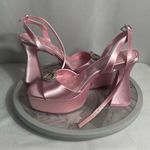Barbie x ALDO Pink Satin Rhinestone Heart Platform Heels Size 8.5 NIB 2023 Photo 8