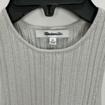 Madewell The Signature Shimmer Knit Cutaway Sweater Tank Ribbed Gray XS NWT Photo 9