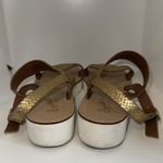 Seychelles  Platform Slingback SANDALS Metallic Gold Snake Print Women’s 7 Photo 8