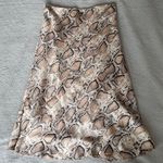 Lucy Paris Neutral Snake Print Midi Skirt Photo 3