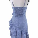 Parker  New York Lollie Mini Dress XS Blue White Stripe Ruffle NWT Photo 2