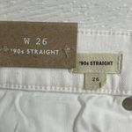 Madewell NWT 90s Straight Leg Jeans Women's Size 26 Ripped Distressed Off White Photo 7