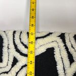 Farm Rio NWOT  Wool Blend Wild Hearts Tie-Belt Fleece Coat Size S Black White Photo 14