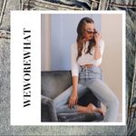 We Wore What  Danielle Rigid Jeans High-Rise Straight Vintage Wash Size 29 NWT Photo 1