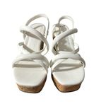 Women Platform Wedge Sandals Cork Slingback Wedges Espadrilles Heels Summer White Size 10 Photo 1