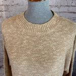 Lush Clothing Lush Womens Taupe Long Sleeve Open Knit Acrylic Cotton Pullover Sweater Medium Photo 1