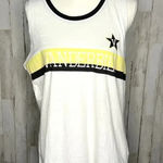 Rivalry Threads NWT Women's White Yellow Black Striped Vanderbilt Sleeveless Tank‎ Top Photo 0