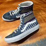Vans  Sk-8 Hi Fair Isle blue suede and Sweater sneakers size 7.5 Photo 0