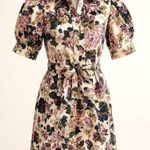 Who What Wear Puff Sleeve Floral Button Front Dress XS Belted Pockets Size XS/S Photo 0