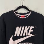 Nike Women Black Sportswear Terry Crew Neck Sweatshirt Size S #857088-010 Photo 1