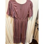 In Loom  Mauve Midi‎ Dress with Lace Details Boho Chic Bohemian Dress Photo 7