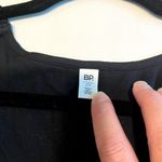 BP  Women's Smocked V Neck Peplum Top Short Sleeve‎ Black 2X Photo 1