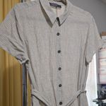 Primark Black and White Striped Midi Dress Photo 4