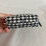 Vintage Longaberger black white checkered quilted zip coin purse silver hardware Photo 6