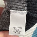 Croft and borrow blue 90s retro 2000s stripe v neck long sleeve sweater small Photo 9