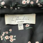 L'Academie  The Swing Dress Black Floral Satin Shirt Dress S Photo 4