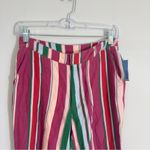 Free People NWT  Size 2 La Paz Slim Crop Berry Combo Pants Cotton Blend Photo 5