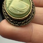 Cameo Lady Face Retro Brooch Pin Signed Peri Photo 4