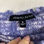 Kendall + Kylie Blue & White Tie Dye Smocked Top Photo 2