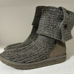UGG  Charcoal Knit Fold-Over Boots Photo 0