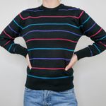 Vintage 70s Curry Knits Striped Sweater Size M Photo 2