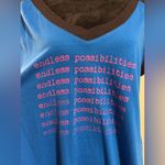 Pink Lotus NWT  Blue and Black Endless Possibilities Graphic Tee size large Photo 3