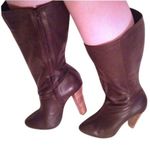 Beautiful Brazilian Leather Heeled Boots Brown Size 8.5 Photo 2