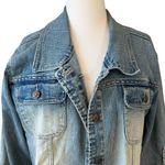 Vintage CREST JEANS Denim Jean Jacket Crochet Details Blue Size XXL Photo 1