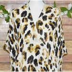 Marcus Adler Long Cheetah Print Boho Kimono Cardigan Cover Up Womens One Size White Size undefined Photo 1