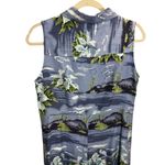 Tommy Bahama  Sleeveless Button Down Knee Length Dress Tropical Print Silk Sz 10 Photo 3